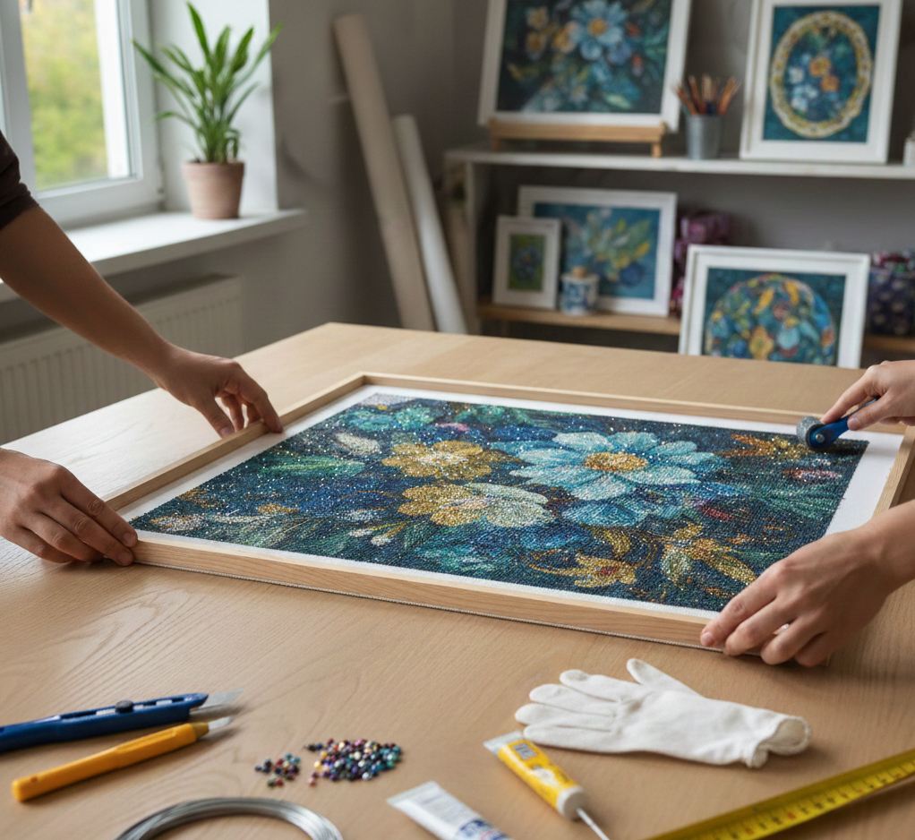 Jak oprawić obraz diamentowy (diamond painting) – krok po kroku